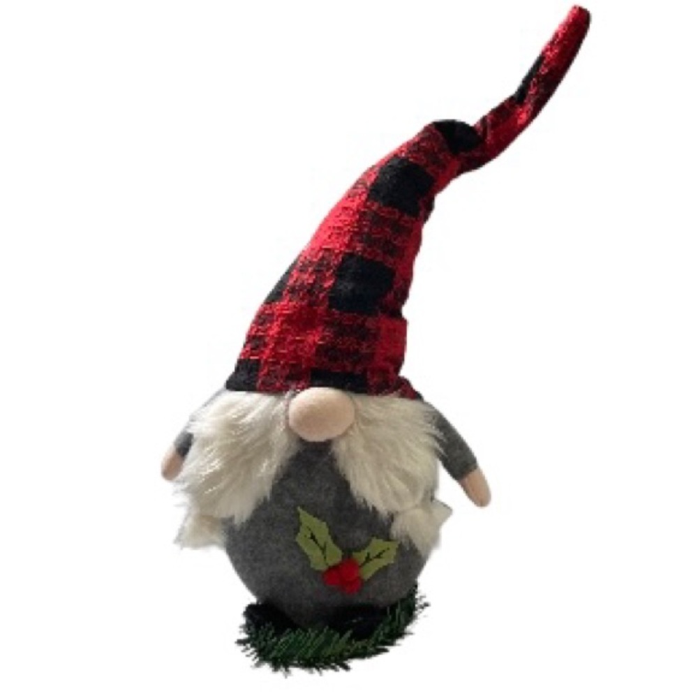 Tall Gnome Indoor weighted Holiday Christmas Decor Door Stopper 20” T x 10” wide